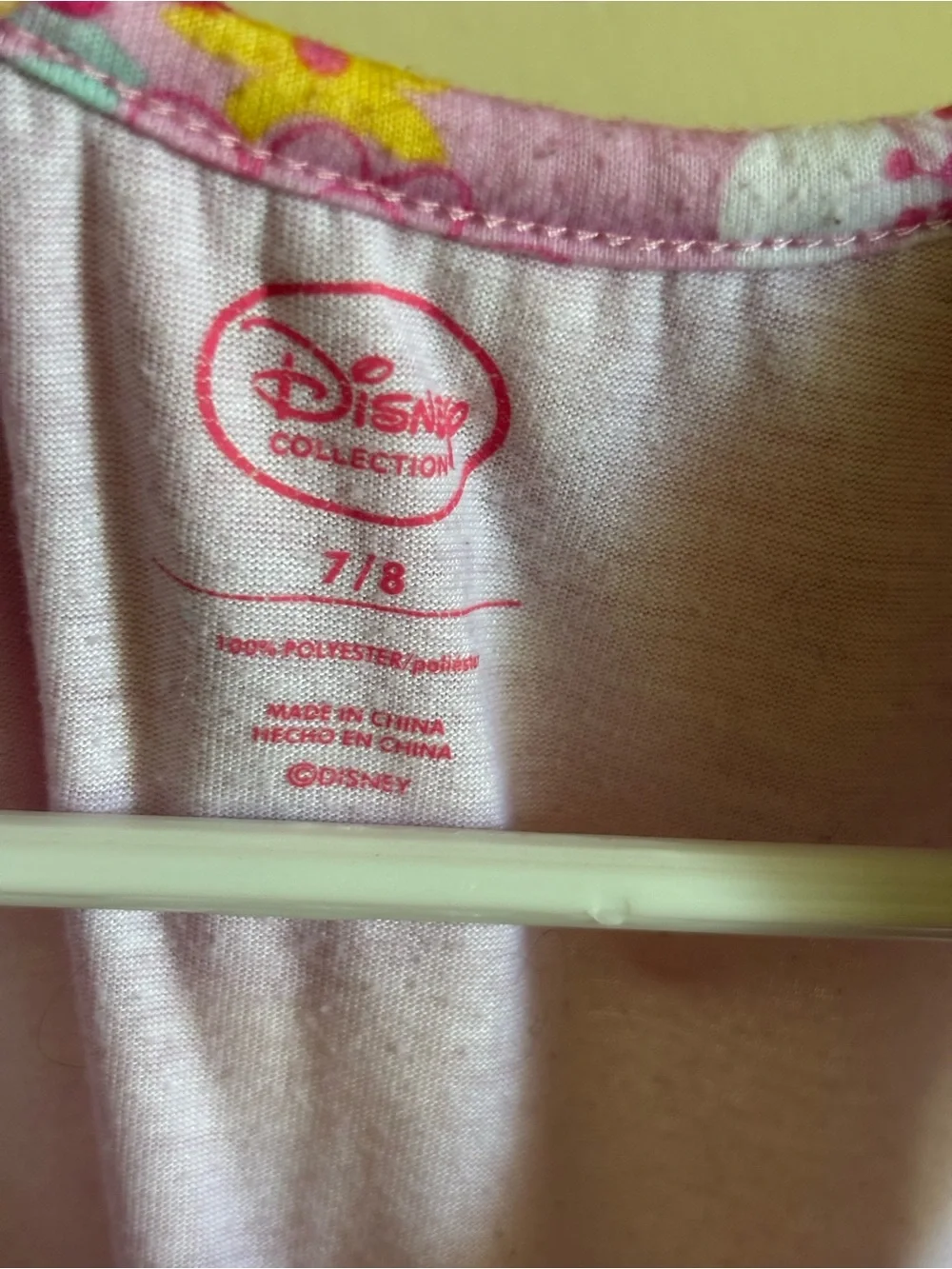 Disney Princesses pink ruffled nightgown size 7/8 sleeveless - Picture 3 of 4